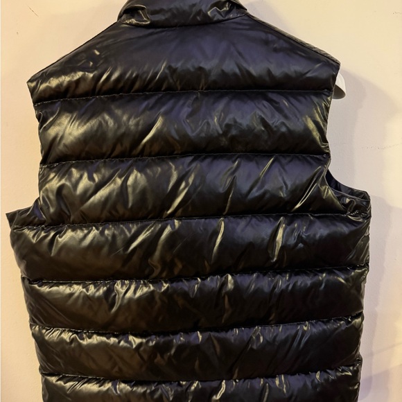 Moncler Tibb Shiny Black Puffer Vest for Men - Picture 2 of 5